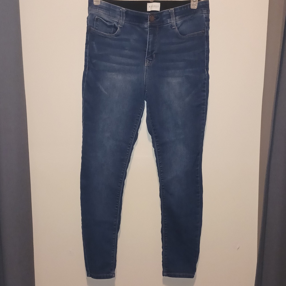 Angels Forever Young Skinny Blue Jeans Medium Wash Elastic Waist 10/30